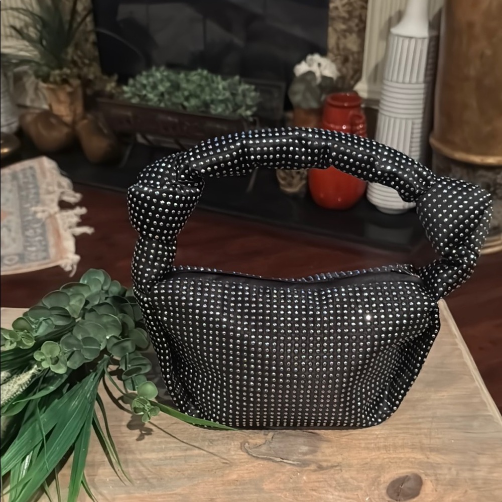 J.CREW Studded Double-Knot Handbag in Black.